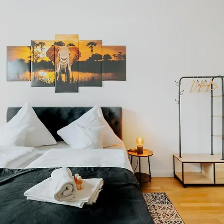 Apartment Blissplace 3 Zi Premium Nahe Getec Arena Mit Kingsize Betten Und Balkon
