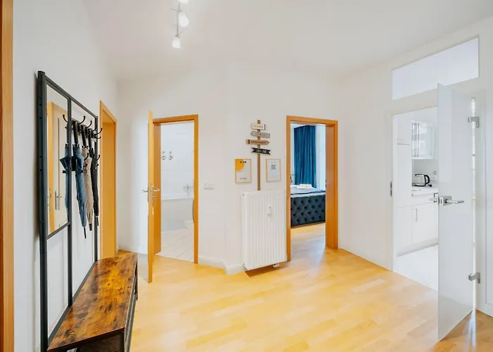 Blissplace 3 Zi Premium Nahe Getec Arena Mit Kingsize Betten Und Balkon *